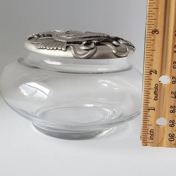 Vintage Seagull Pewter Canada 1988 Two Love Birds Potpourri Holder Trinket Box - Picture 6 of 7